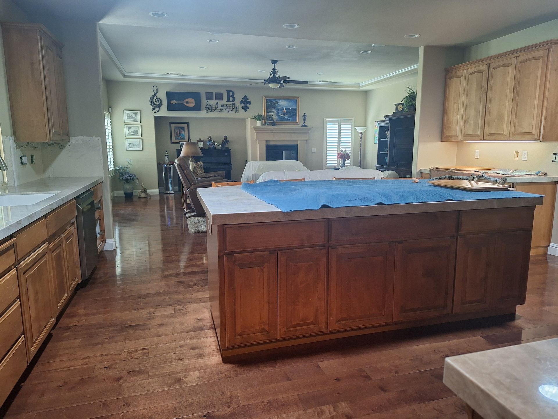 Before Cabinets in Kitchen Island
