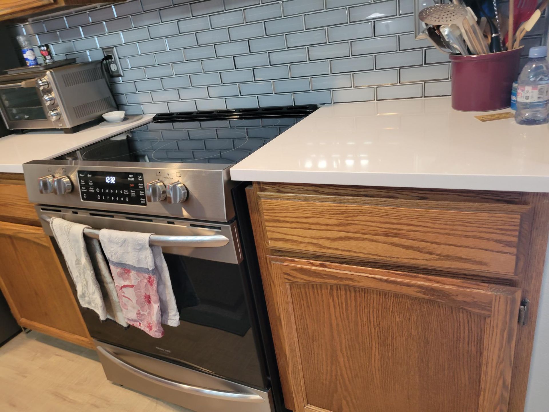 before cabinet refinishes
