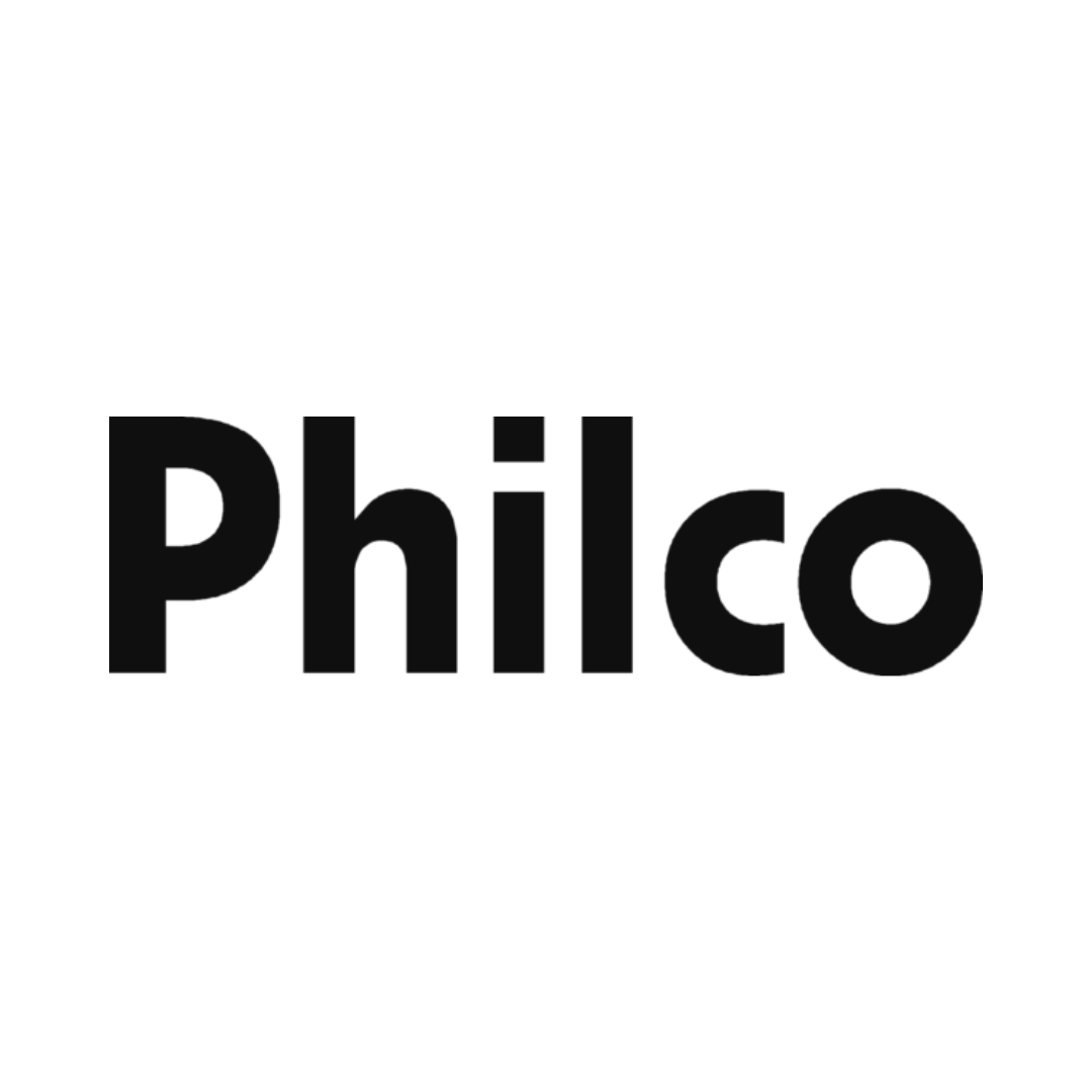 Logotipo da Philco em texto preto sobre fundo branco