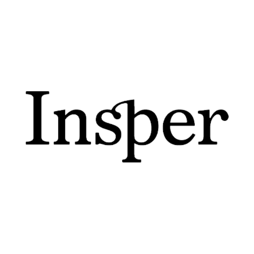 Texto serifado preto com a inscrição “Insper” sobre fundo branco.