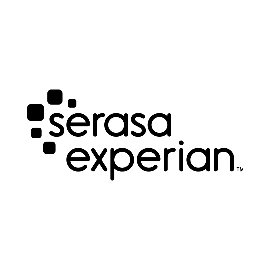 Logotipo da Serasa Experian em preto sobre fundo branco