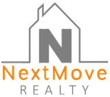 NextMove Realty logo with gray house outline, orange &ldquo;NextMove,&rdquo; and gray &ldquo;REALTY&rdquo; text