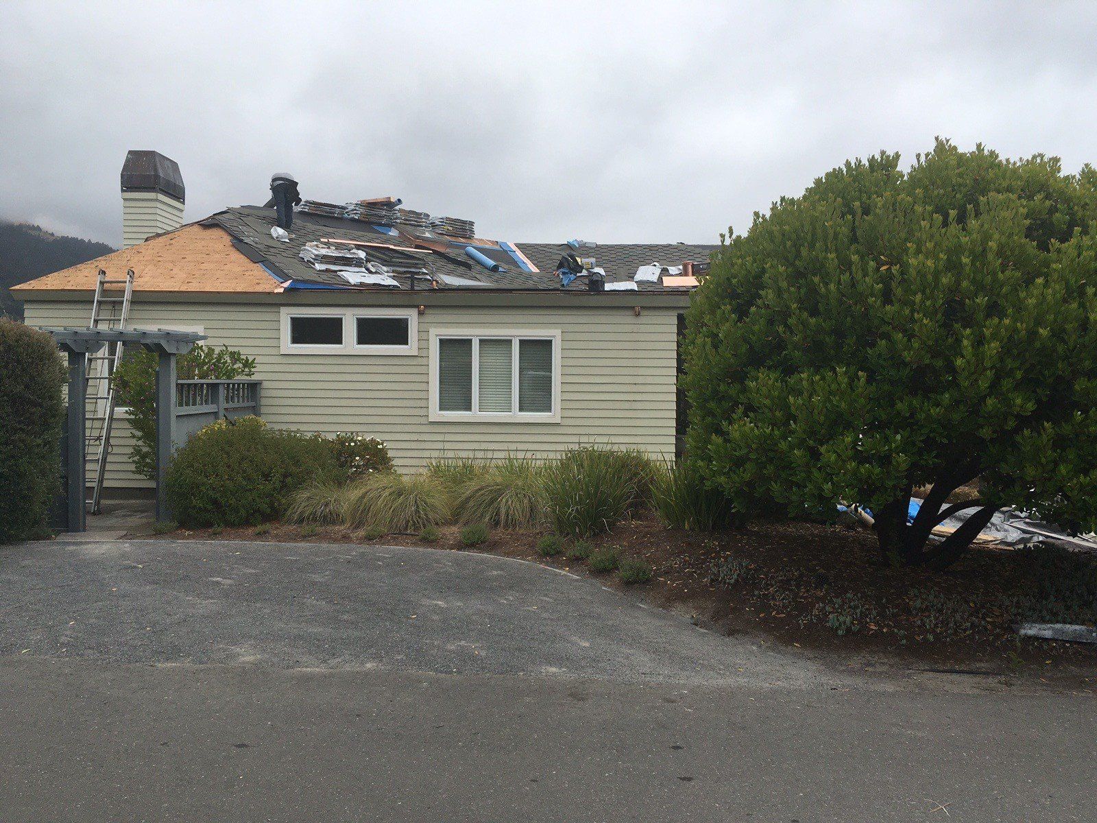 Man Checking the Roof — Lakeport, CA — Lucerne Roofing & Supply Corp