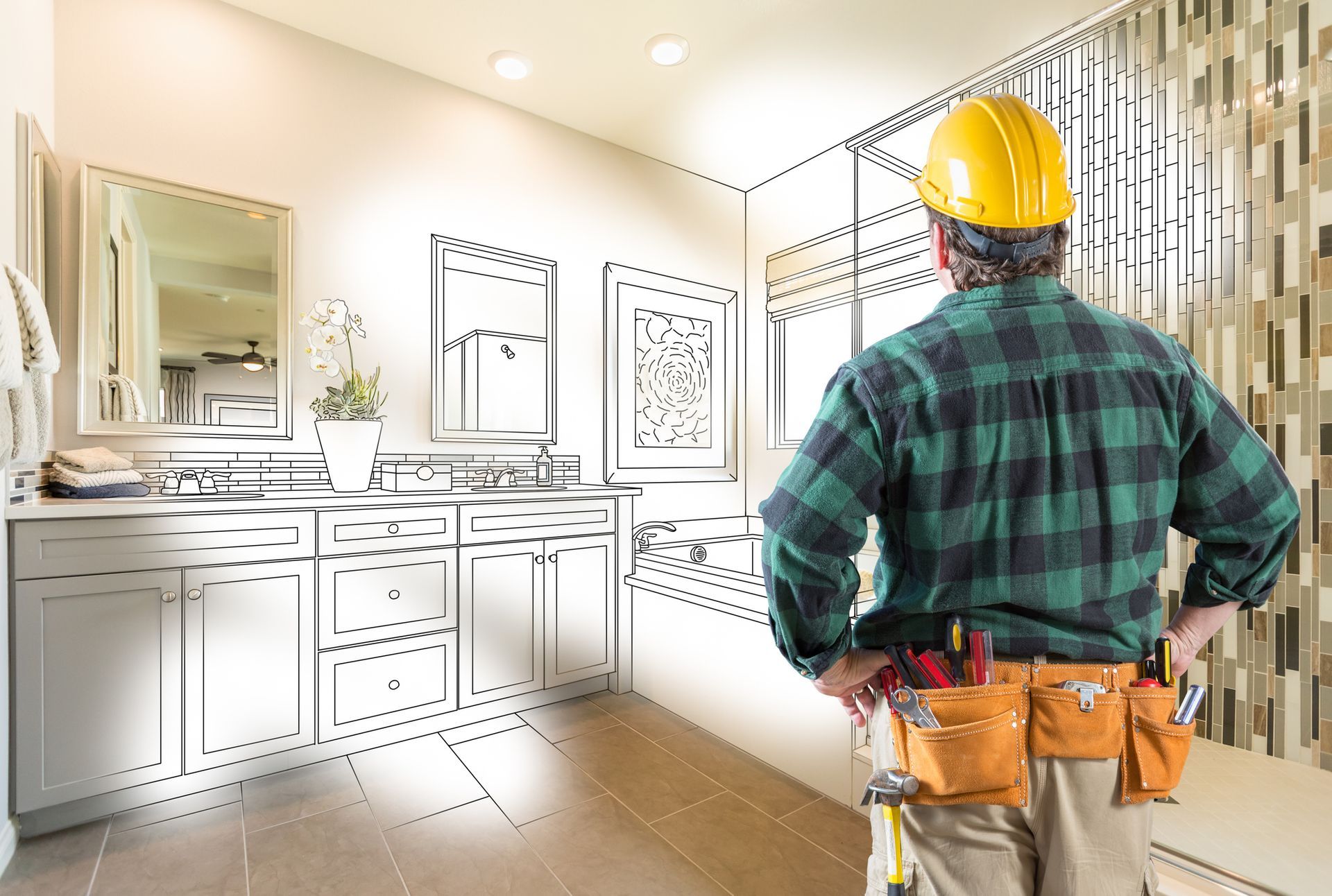 Bathroom remodeling contractor in Anchorage, AK from Alaska Painting & Construction facing custom bathroom drawing. Bathroom remodeling contractor in Anchorage, AK from Alaska Painting & Construction facing custom bathroom drawing.