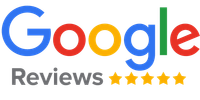 The google reviews logo has five stars on it.