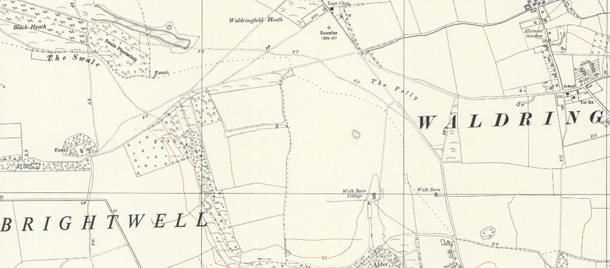 Map showing the historical locations of Suffolk Caravans near Ipsich in Suffolk created by website-seo.co.uk