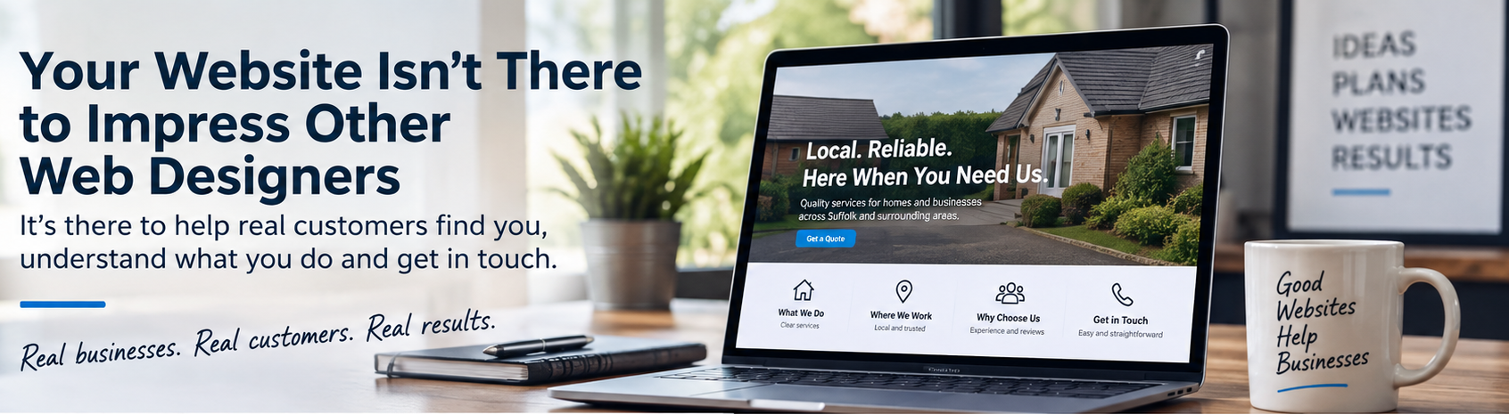 Small business website designed to help customers understand services, location and how to make contact
