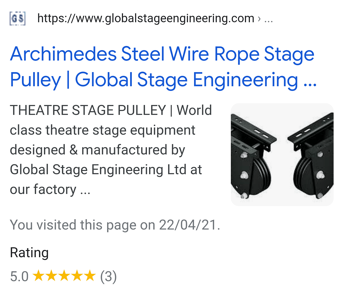 SEO created google result with rich snippets