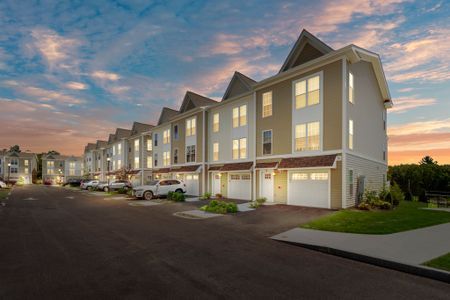 Gradient apartment building exterior view.