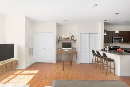 Gradient apartment open floor plan with a spacious living room.