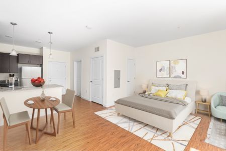 Gradient's studio floor plan with an open layout.
