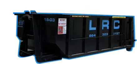 15 yard roll off dumpster, 12x8x5, for cleanouts and small remodels