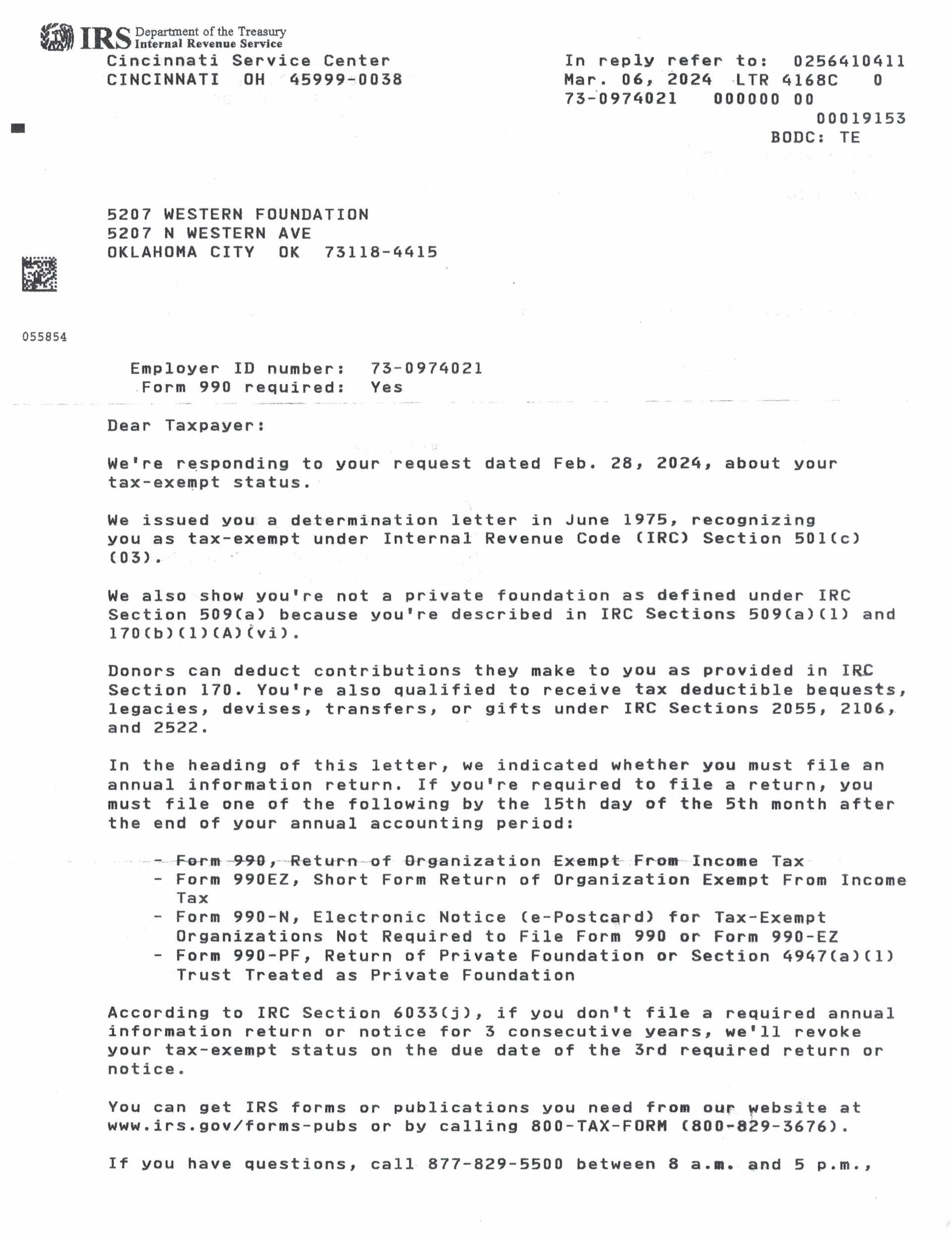 Blurry scanned letter page with dense black text on a white background and a small header logo.