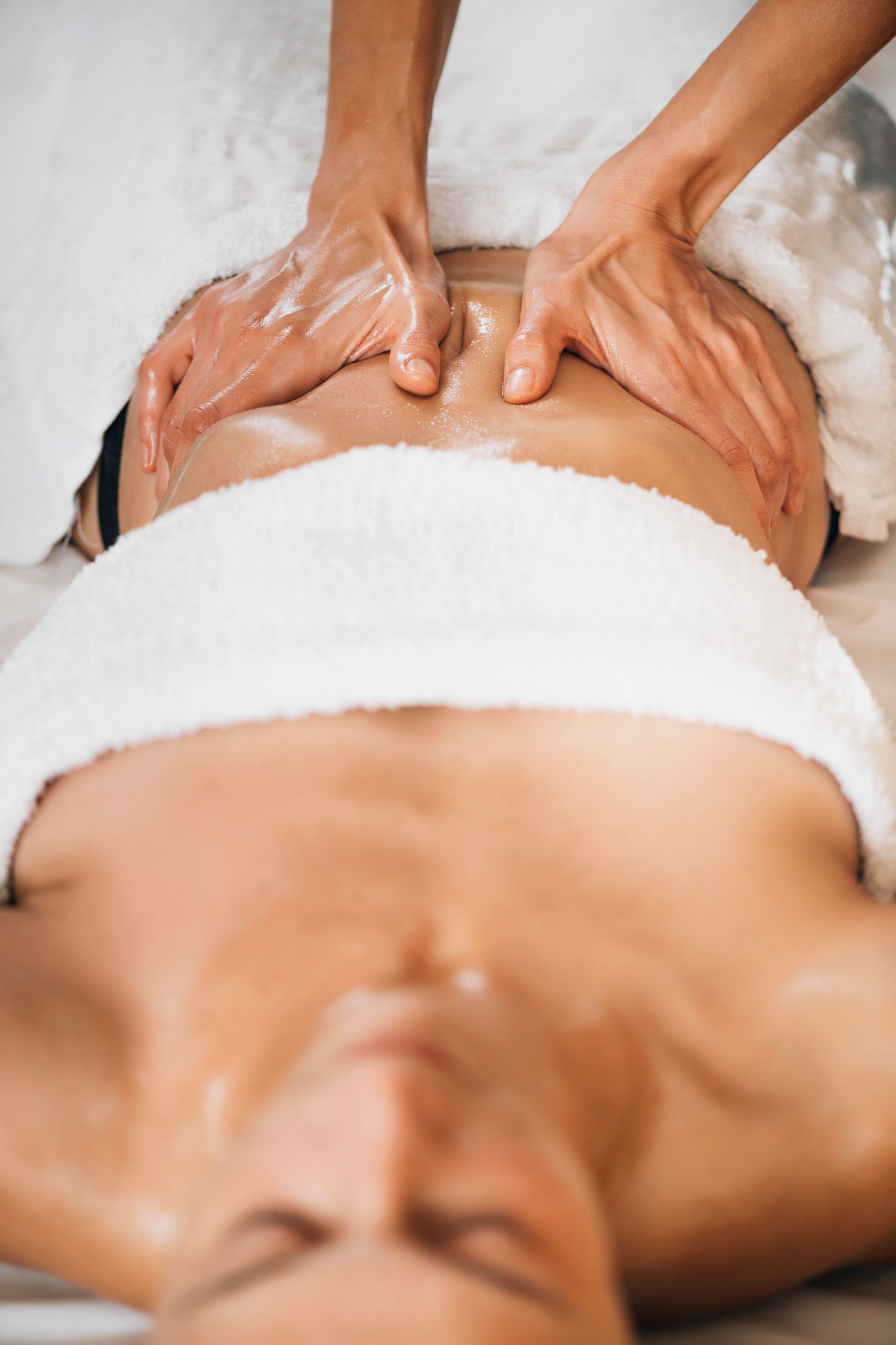 woman getting lymphatic massage