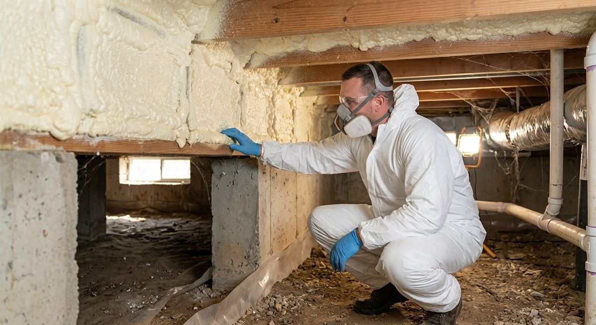 Crawl space spray foam insulation in Bryan TX 