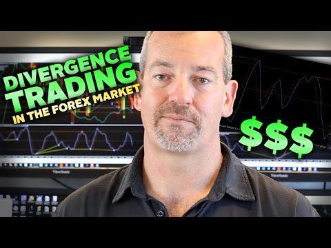 A man is standing in front of a screen that says divergent trading in the forex market.