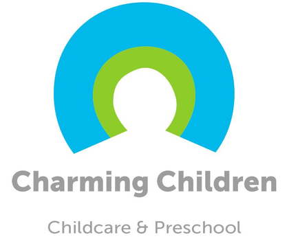 Charming Children Childcare & Preschool logo with blue and green circular icon