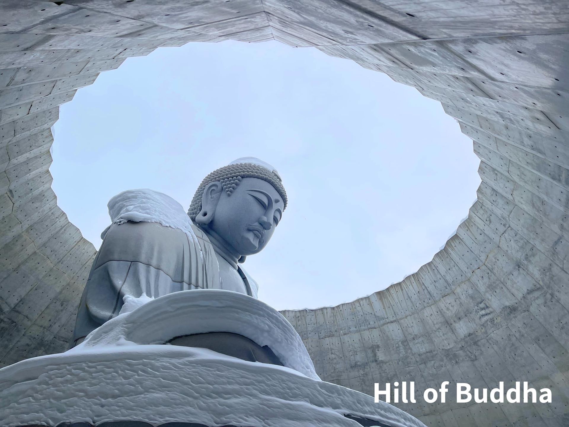 Big white Buddha in Hokkaido, Japan