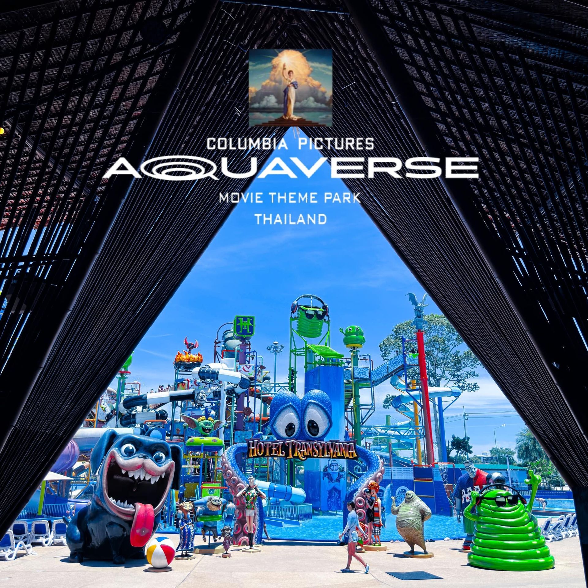 Columbia pictures aquaverse movie theme park in thailand