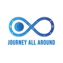 A logo for journey all around with an infinity symbol