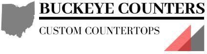 Logo for Buckeye Counters featuring an Ohio outline, text
