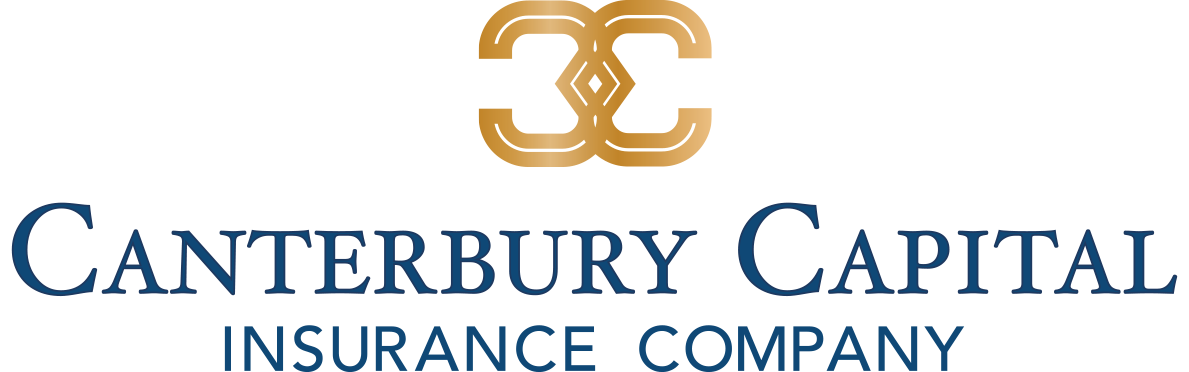 Canterbury Capital Insurance Company logo in blue and gold with interlocking initials
