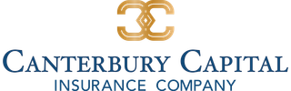 Canterbury Capital Insurance Company logo in blue and gold with interlocking initials