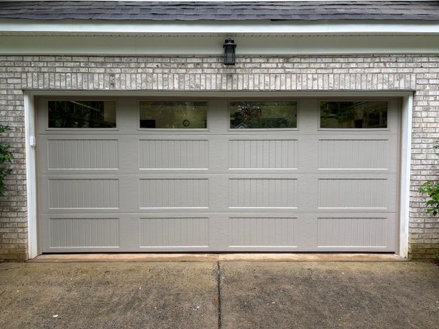 New insulated garage door installation