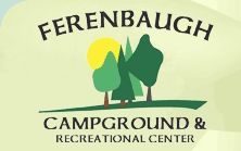 Ferenbaugh Campground Ferenbaugh Campground & Recreational Center logo: Trees and sun with text on a light green background.