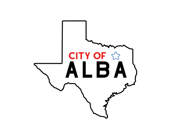 A map of texas with the name alba on it