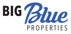 Big Blue Properties logo in black and blue text on a white background