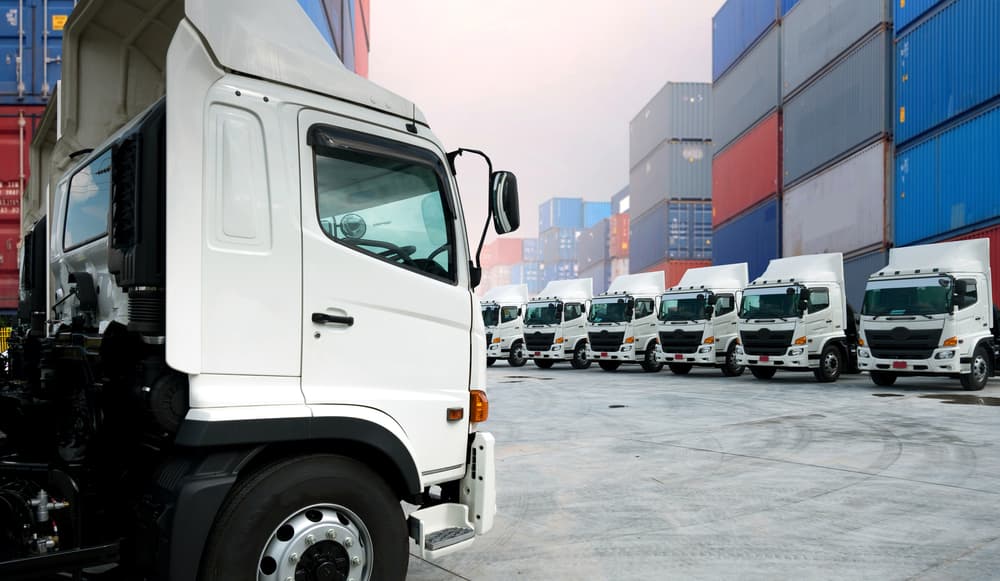 New Trucking Fleet In Container Depot — Telematics and Fleet Management In Toowoomba, QLD