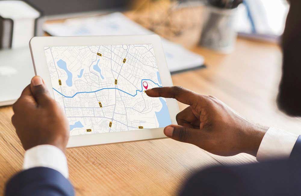 Map With GPS Trackers Checking All The Vehicles - Fuel Tax Credit In Toowoomba, QLD