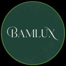 Groen rond Bamlux-logo met witte tekst en een dunne gouden rand