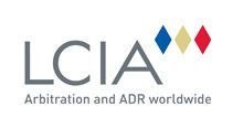 LCIA logo: Gray text, blue/gold/red diamond icons. 