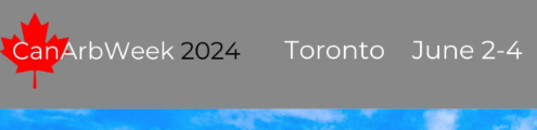CanArbWeek 2024, Toronto, June 2-4, with a red maple leaf on gray background.