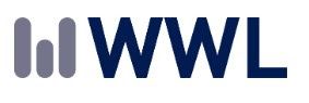 WWL logo with three gray vertical bars and navy blue letters.