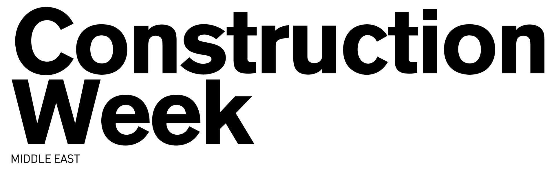 Construction Week Middle East logo. Bold, black text on white background.