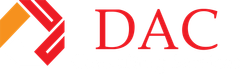 Logo with red and orange abstract shape and the word 