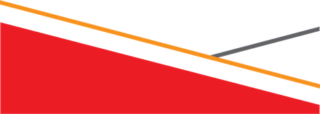 Red, white, and gold abstract design with a dark gray line.