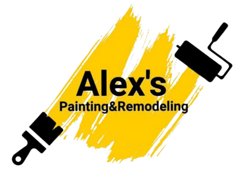 A logo for alex 's painting and remodeling