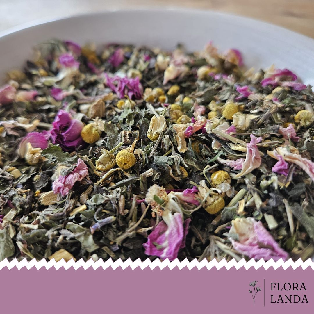 natuurlijke tisane - thee van floralanda met bloemen uit eigen tuin