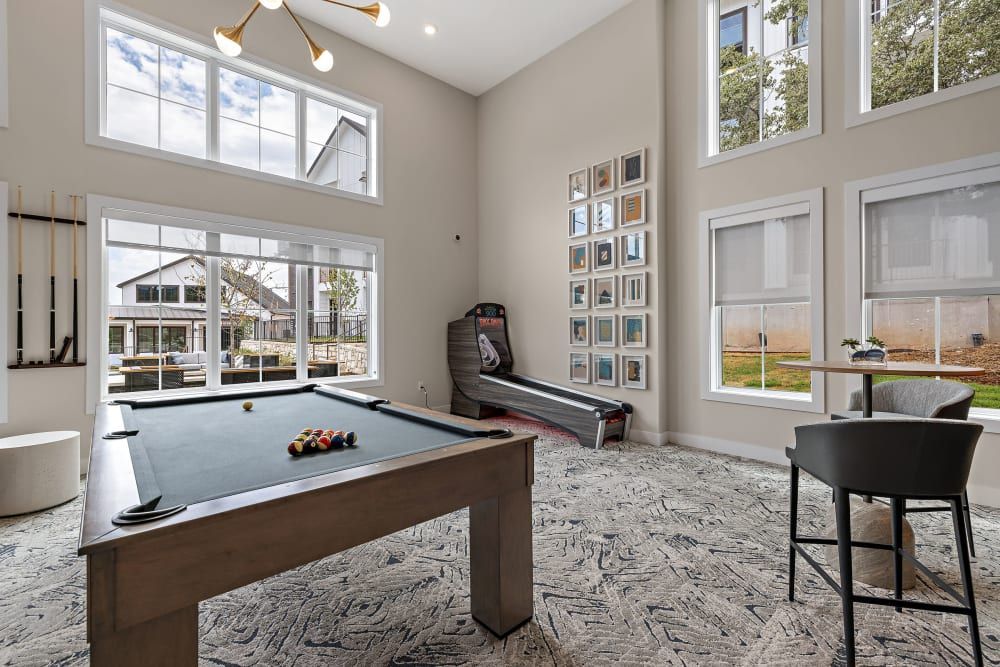 Gamer Area with Pool Table at The Avery