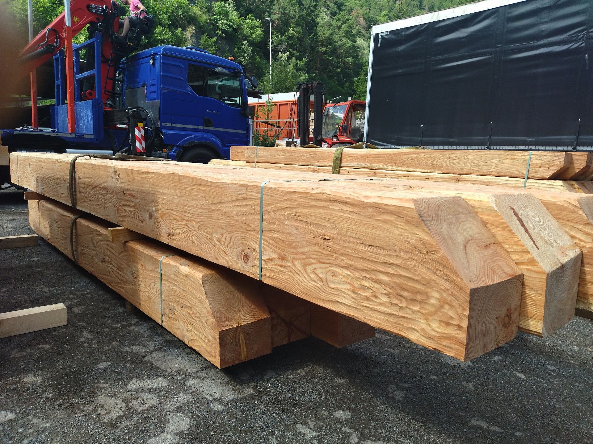 creazione travi per tetto in legno 