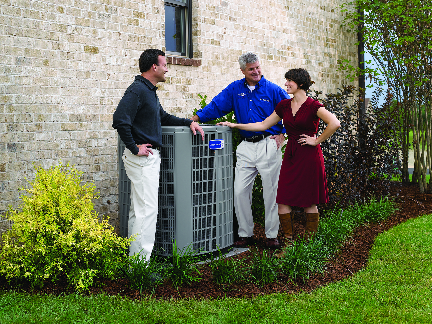 HVAC Technician Talking to His Customers