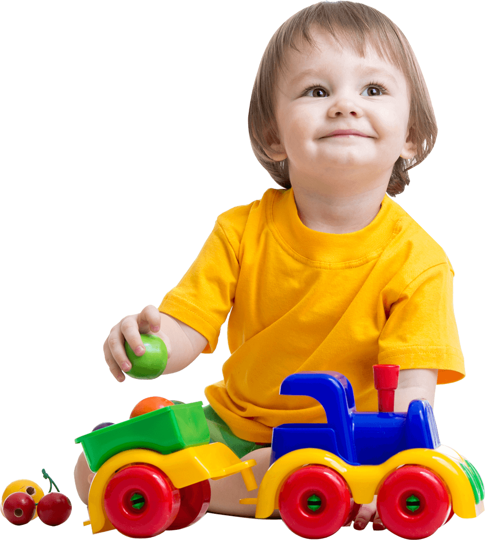 little boy toddler playing with toy