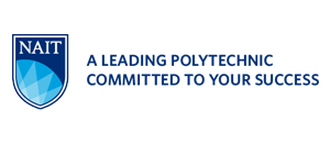 NAIT logo with blue shield and slogan: “A leading polytechnic committed to your success”