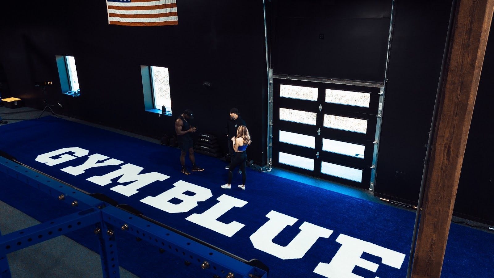 Inside a gym with