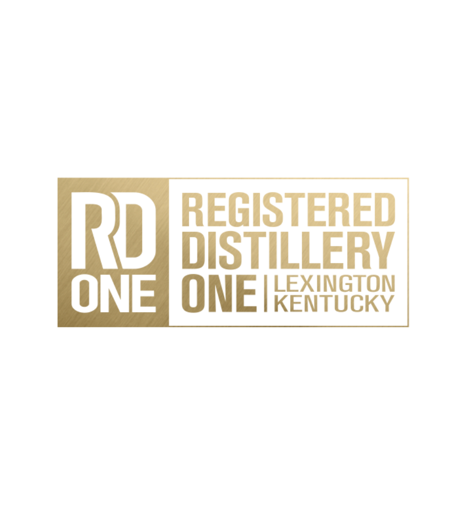 RD One logo: gold rectangle with
