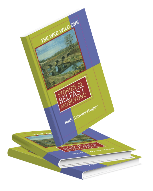 A stack of books titled stories of belfast and beyond